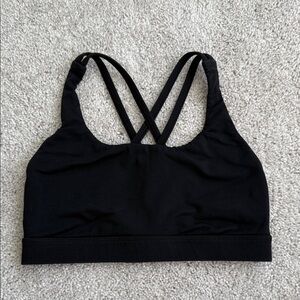 Lululemon Energy Black Adjustable Strappy Sports Bra Size 4